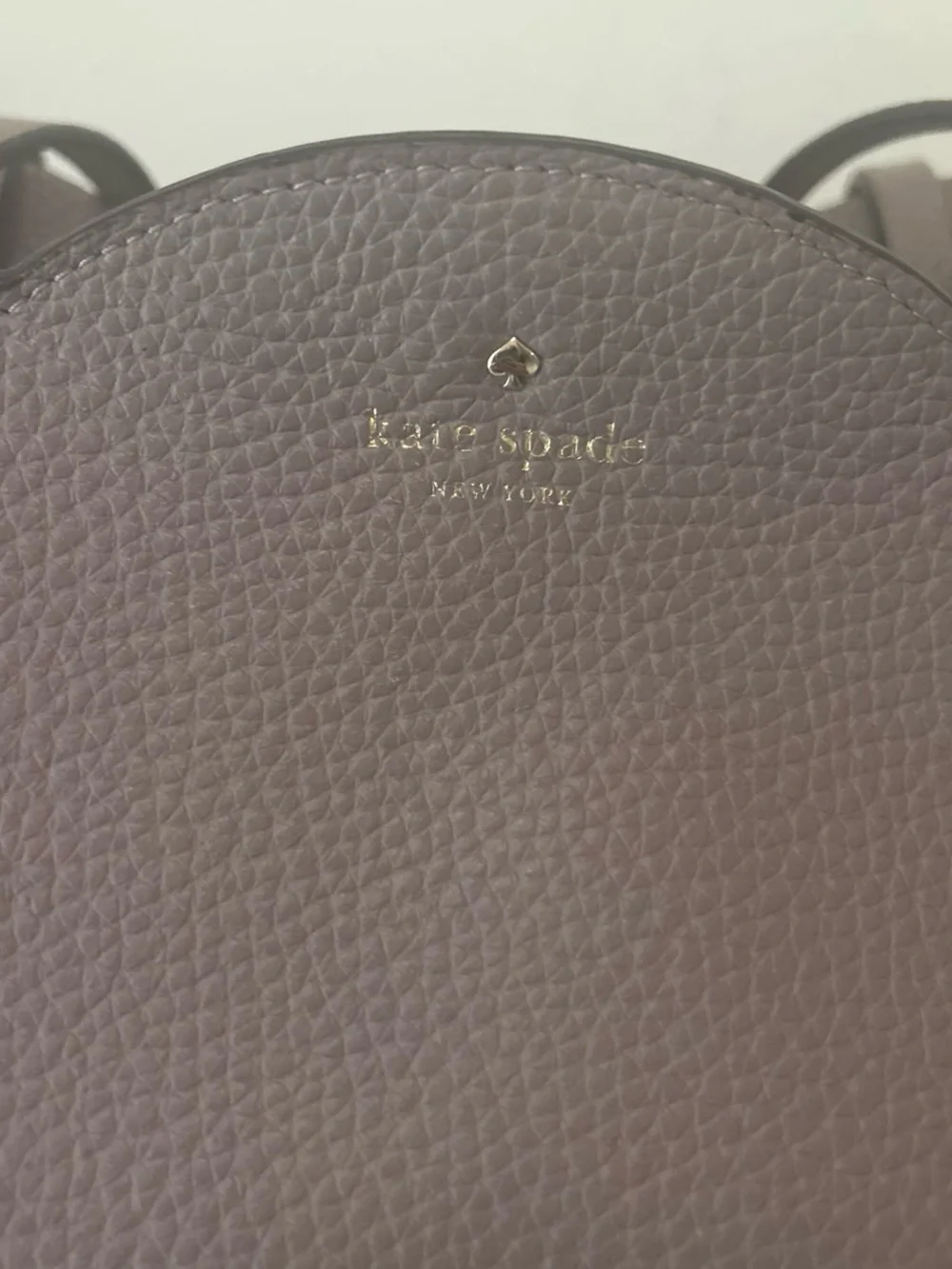 kate spade mauve scallop-edge pebbled leather tote